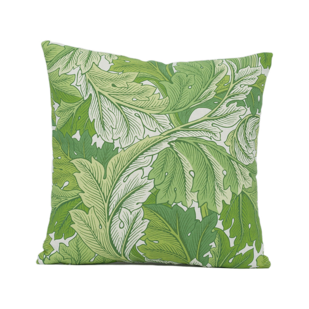 William Morris - Acanthus - Leaf Green - Classic Scrolling Leaf Cushion Cover - Handmade Throw Pillow - Designer Home Décor.