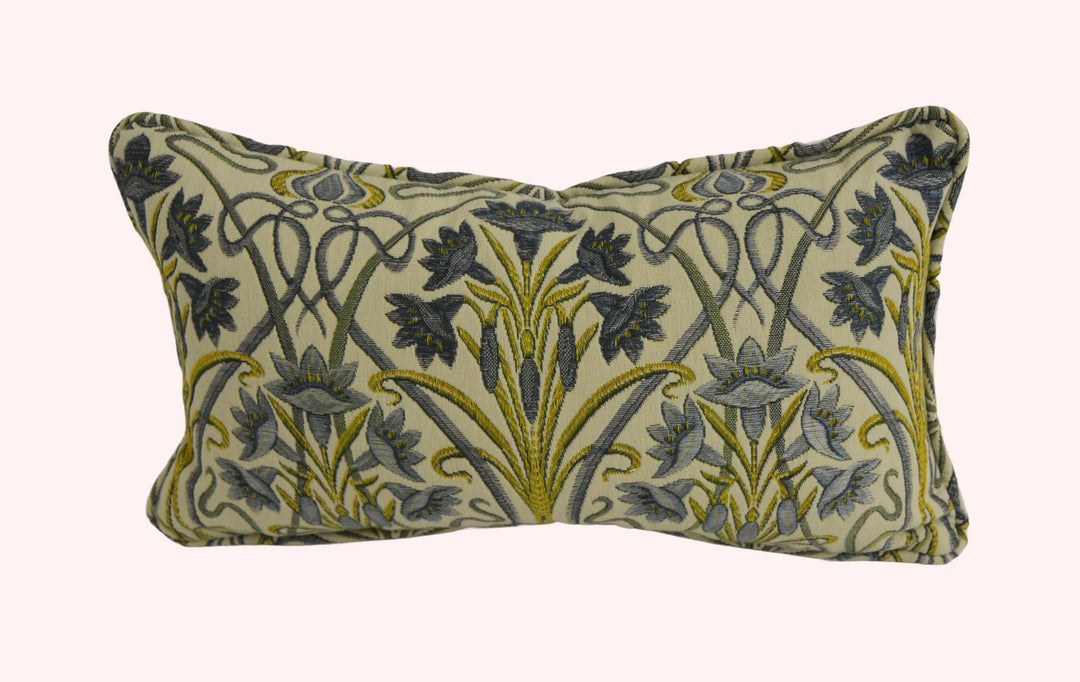 ILiv - Tiffany - Sand / Prussian / Jewel - Embroidered Cushion Cover/Pillow Throw Stunning.