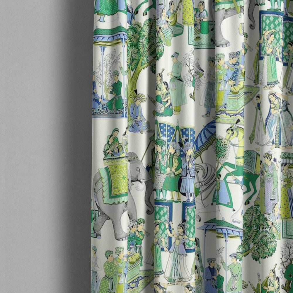 Manuel Canovas Kalinda Bleu de Prusse Curtains Made to Measure Drapes Designer Home Decor.