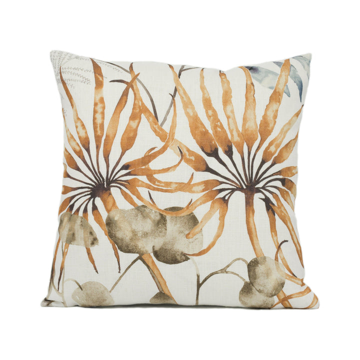 Harlequin - Postelia - Amber / Slate - Whimsical Sea Flowers Cushion Cover - Handmade Throw Pillow - Designer Home Décor.