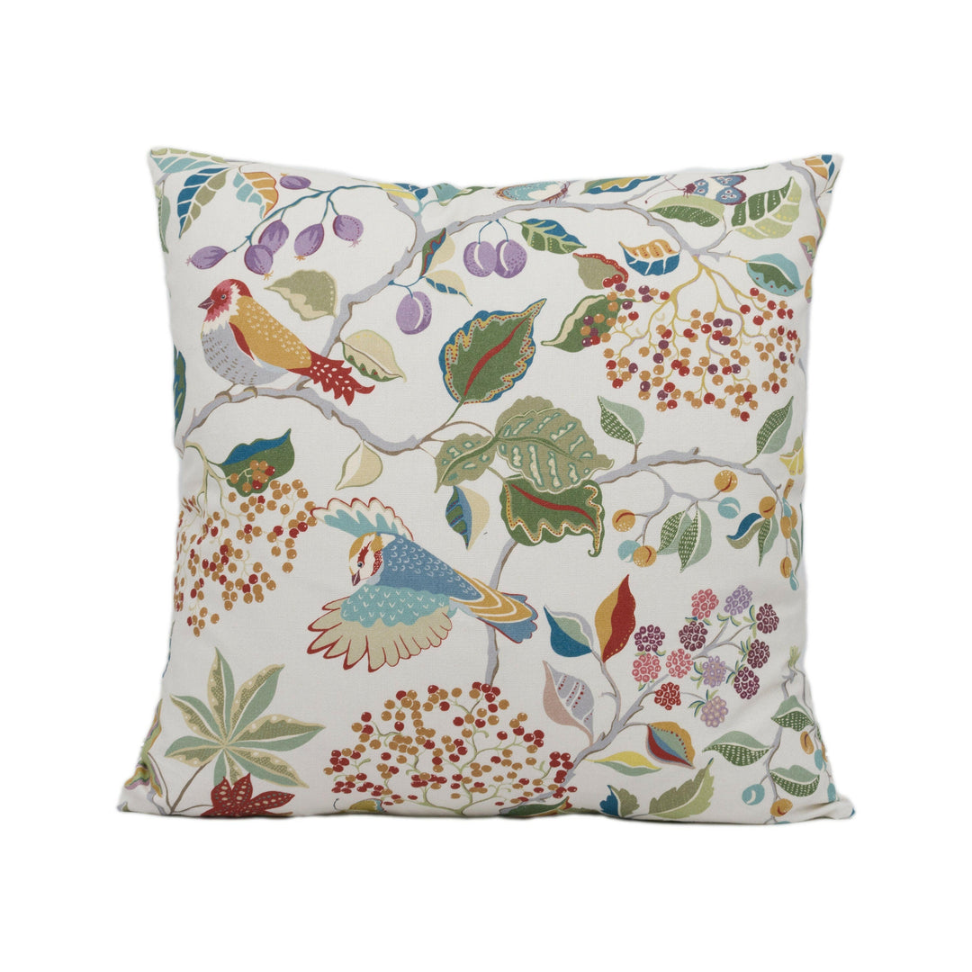 Sanderson - Birds & Berries - Rowan Berry - Stunning Handmade Cushion Cover Throw Pillow Designer Home Décor.
