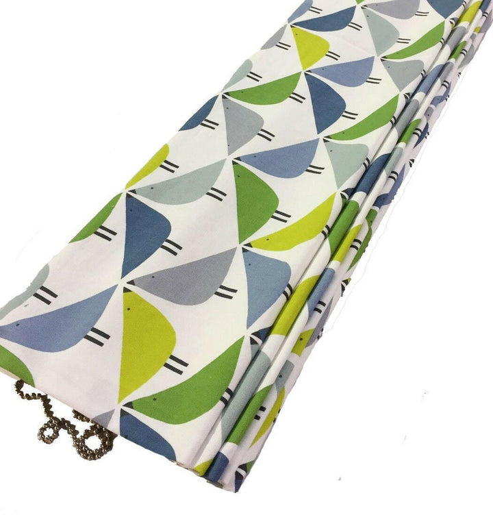 Scion -Lintu - Gecko/Pacific/Glazier  Made To Measure Professionally Made Roman Blind.