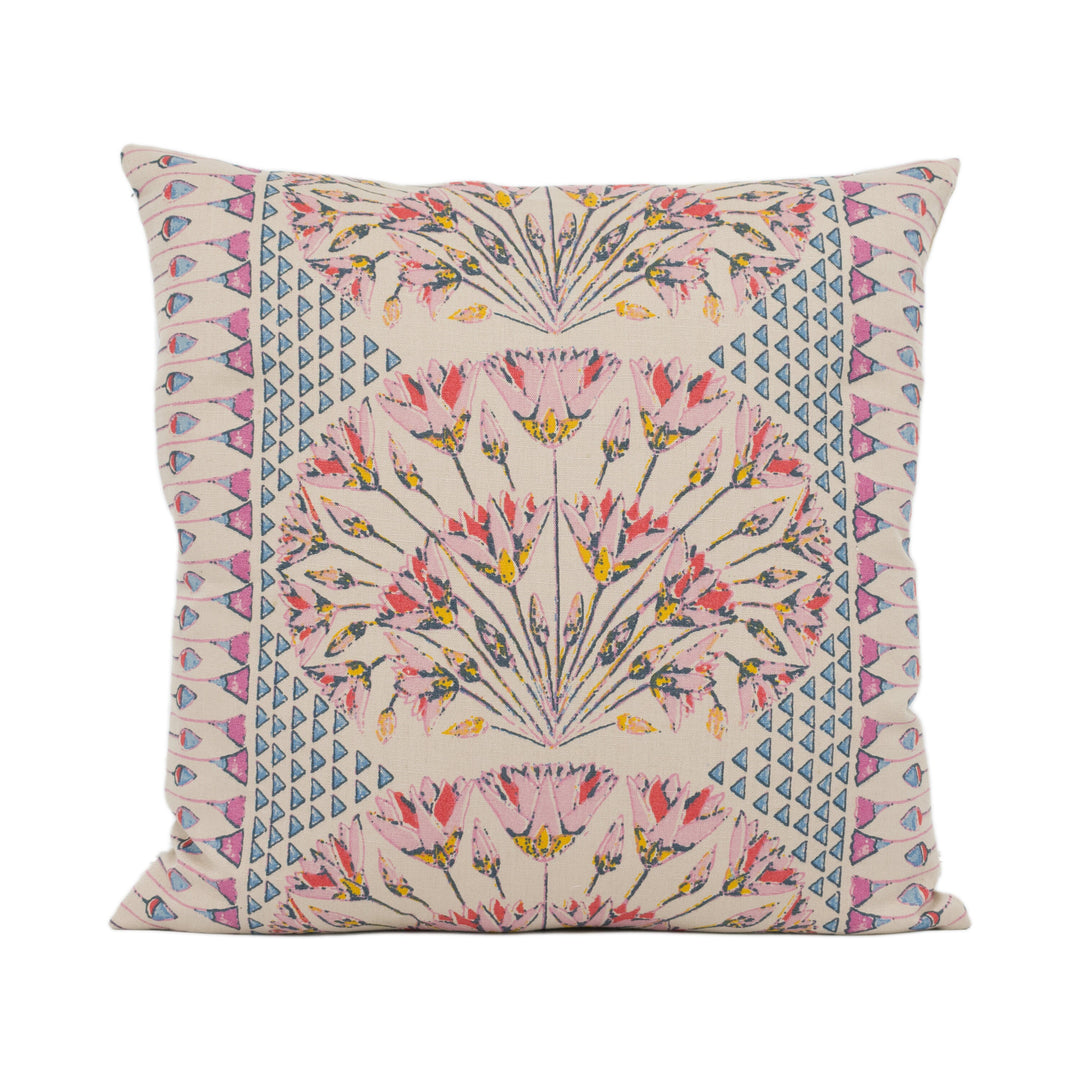 Anna French x Thibaut - Cairo - Pink and Coral Cushion Cover – Lotus-Inspired Soft Glamour
