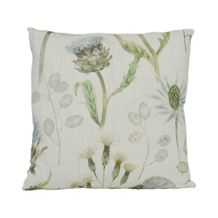 Sanderson - Thistle Garden - Mist / Pebble - Enchanting Countryside Floral Cushion Cover - Handmade Throw Pillow Designer Home Décor.