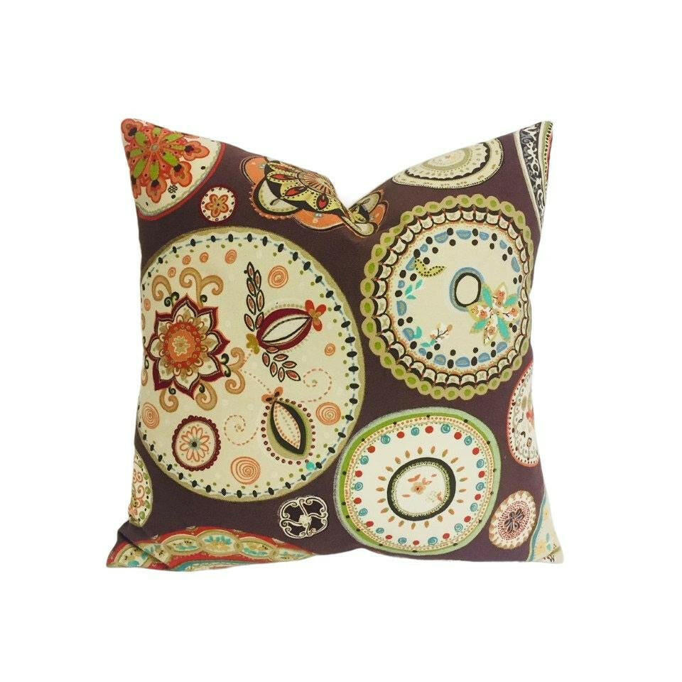Harlequin - Olena - 2 Colourways Available - Cute Vintage Paisley Circles Designer Cushion Cover Handmade Throw Pillow Designer Home Decor.