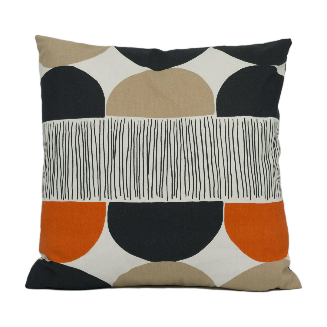 Scion - Octant - Nutmeg / Paprika / Jet - Scandinavian Inspired Geometric Cushion Cover - Handmade Throw Pillow - Designer Home Décor.