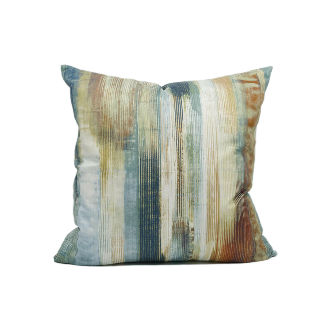 Harlequin - Estrato - Rust / Ruby / Nordic Blue- Abstract Painterly Tones Cushion Cover - Handmade Throw Pillow - Designer Home Décor.
