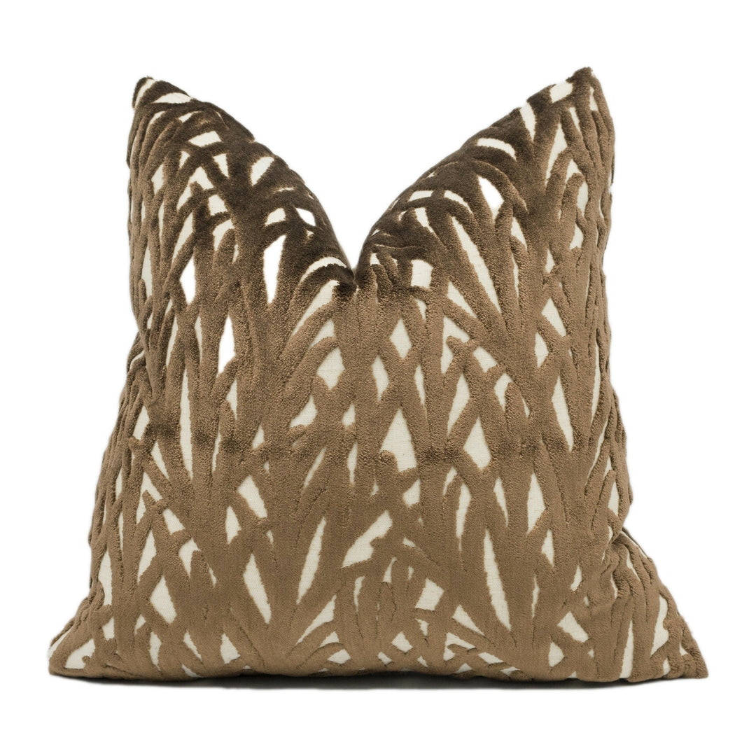 Iliv - Arboretum - Bark- Stunning Abstract Plush Velvet Cushion Cover - Handmade Throw Pillow - Designer Home Décor.