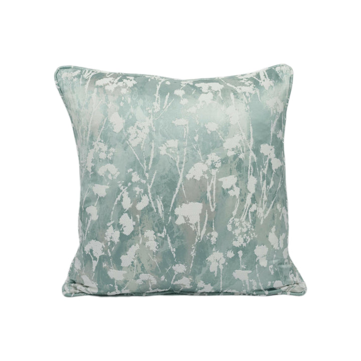 Ashley Wilde x Kai - Jacinth - Sea Green  - Mesmerising Floral Metallic Designer Cushion Cover - Luxury Throw Pillow - Handmade Home Decor.