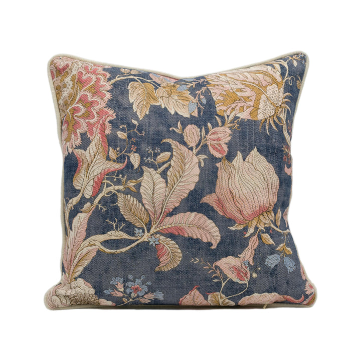 Clarke &amp; Clarke Sissinghurst Cushion Cover – Midnight Spice Floral Throw Pillow