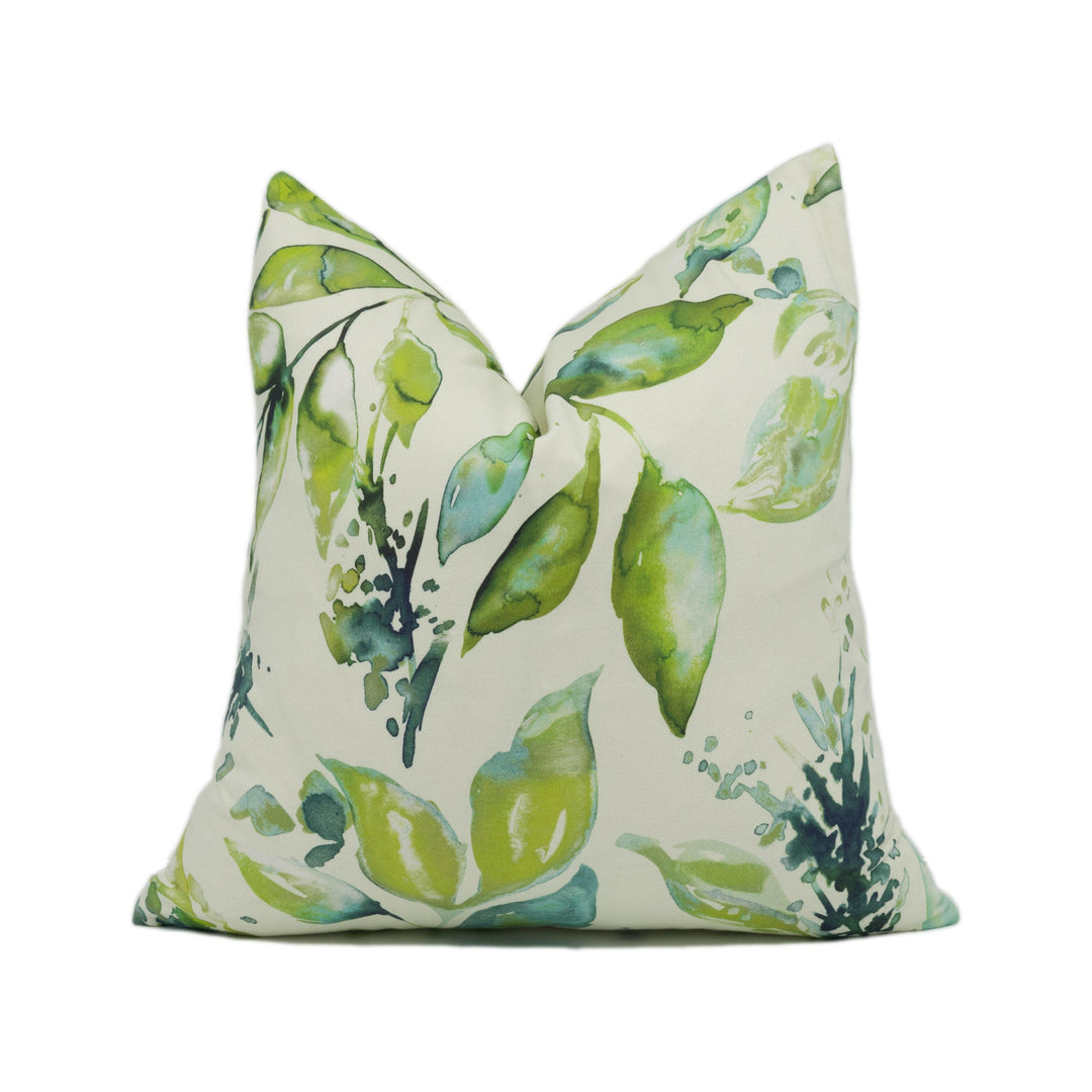 Iliv - Andora - Seafoam - Leafy Watercolour Nature Inspired Cushion Cover - Handmade Throw Pillow - Designer Home Décor.