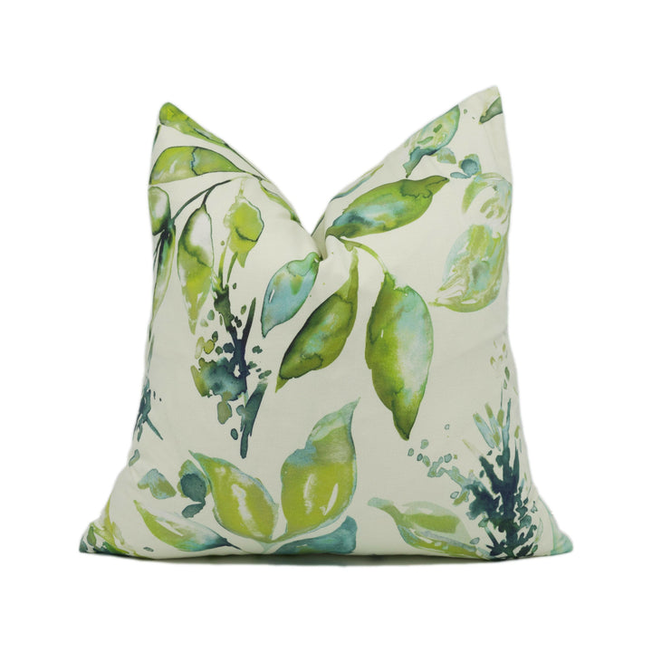 Iliv - Andora - Seafoam - Leafy Watercolour Nature Inspired Cushion Cover - Handmade Throw Pillow - Designer Home Décor.