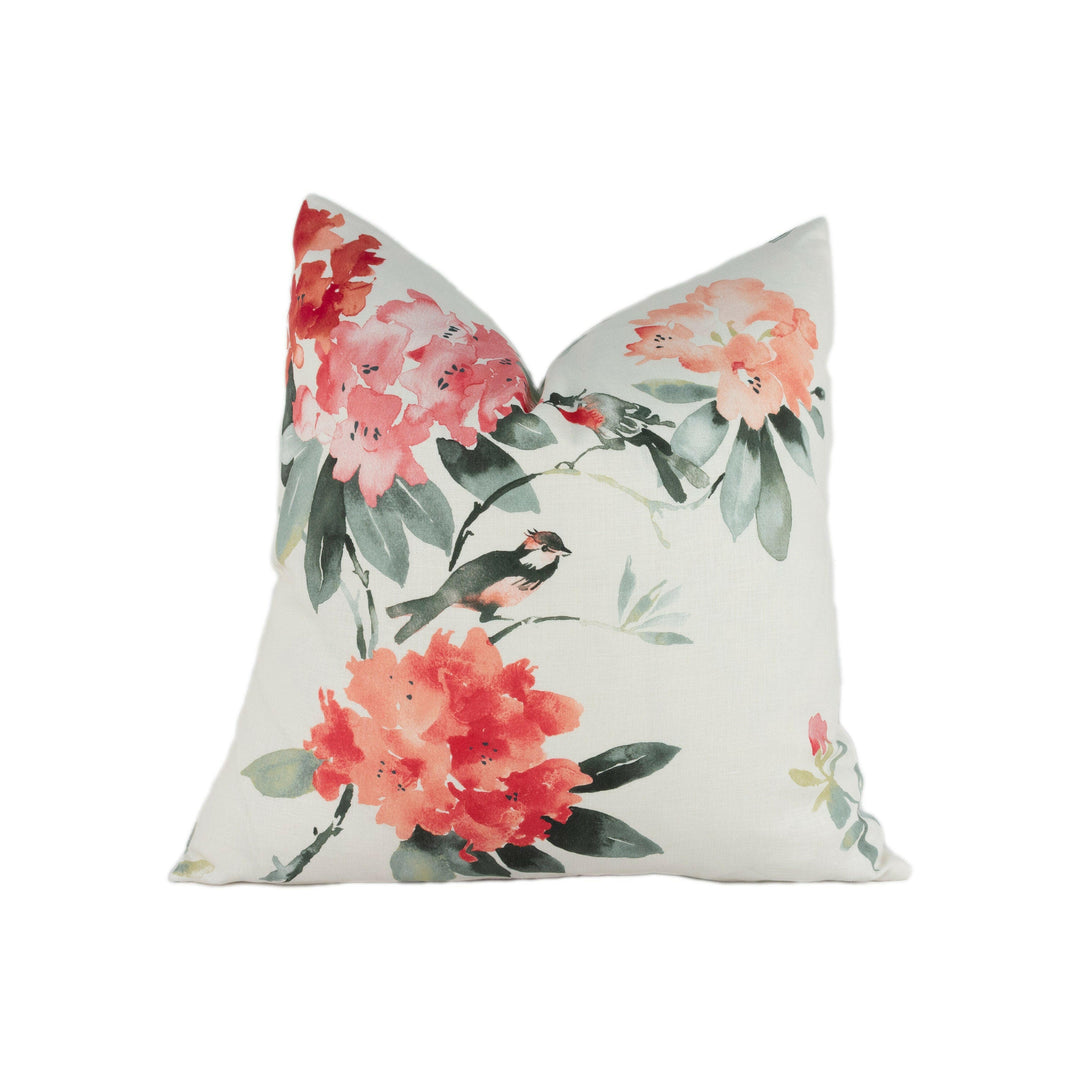 Sanderson - Rhodera - Coral - Stunning Designer Cushion Cover Home Décor Throw Pillow.