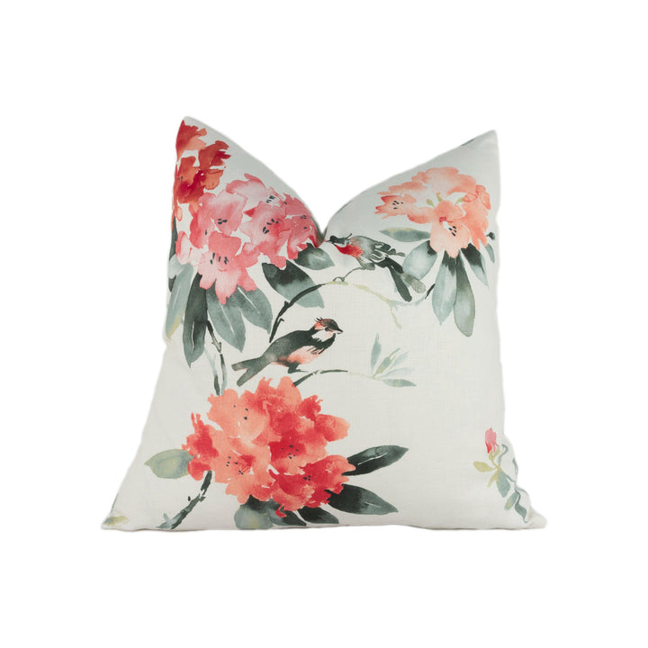 Sanderson - Rhodera - Coral - Stunning Designer Cushion Cover Home Décor Throw Pillow.