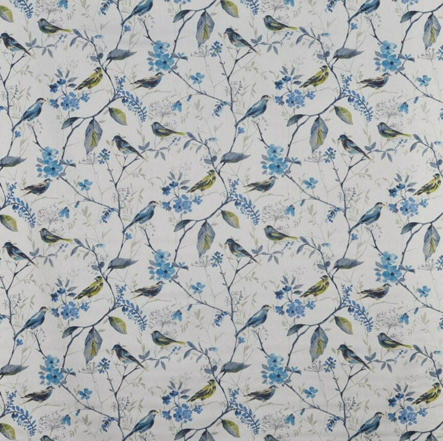 Prestigious - Birdsong - Larkspur - Wonderful Trailing Leaves & Birds Cushion Cover - Handmade Throw Pillow Designer Home Decor.