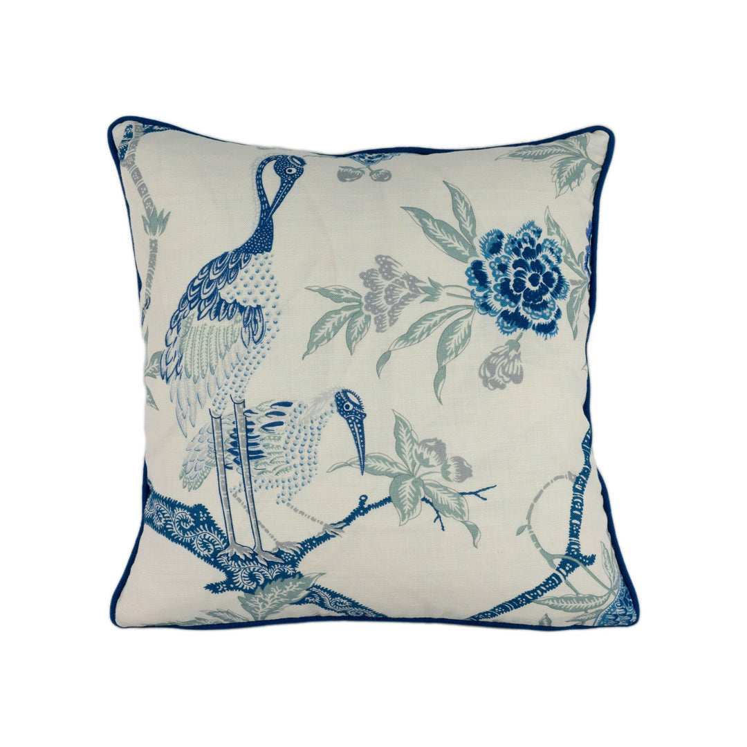 Schumacher - Arbre Chinois - Porcelain - Classic English Antique Chinoiserie Cushion Cover - Handmade Throw Pillow Designer Home Decor.