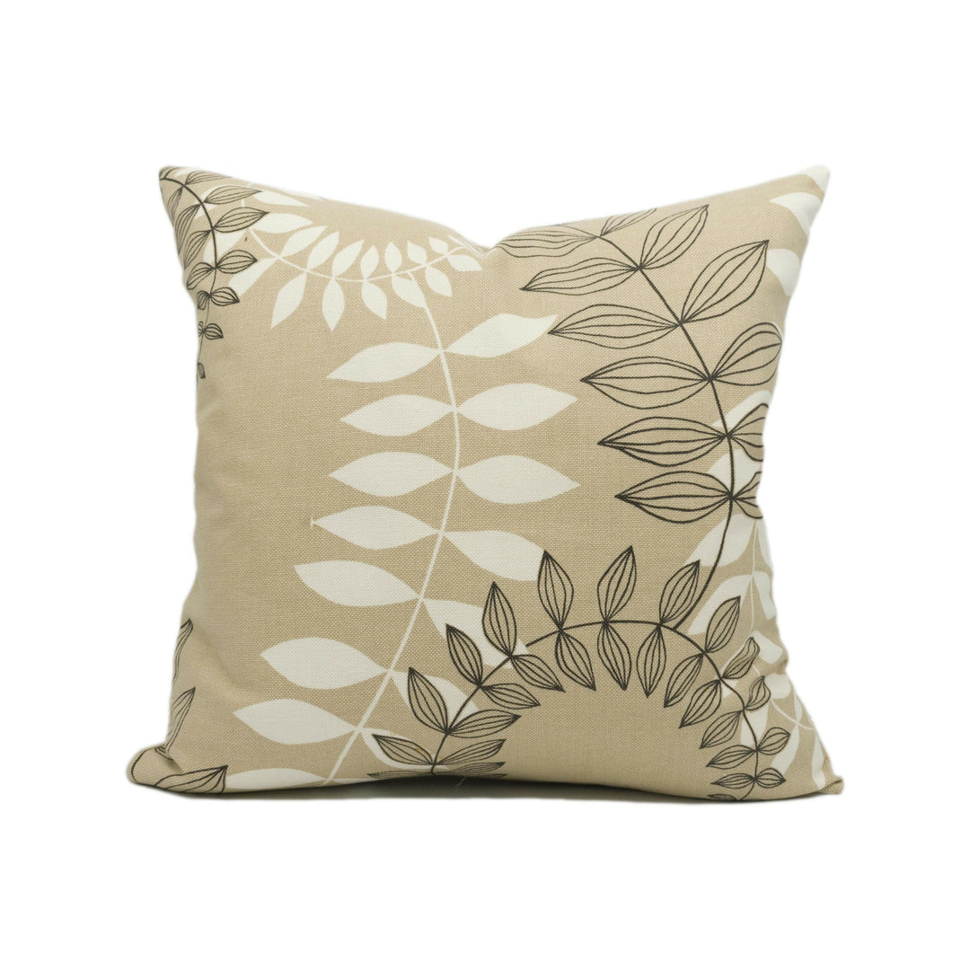 Harlequin - Lea - Cream / Black - Large Scale Curly Fern Leaf Foliage Cushion Cover - Handmade Throw Pillow - Designer Home Décor.