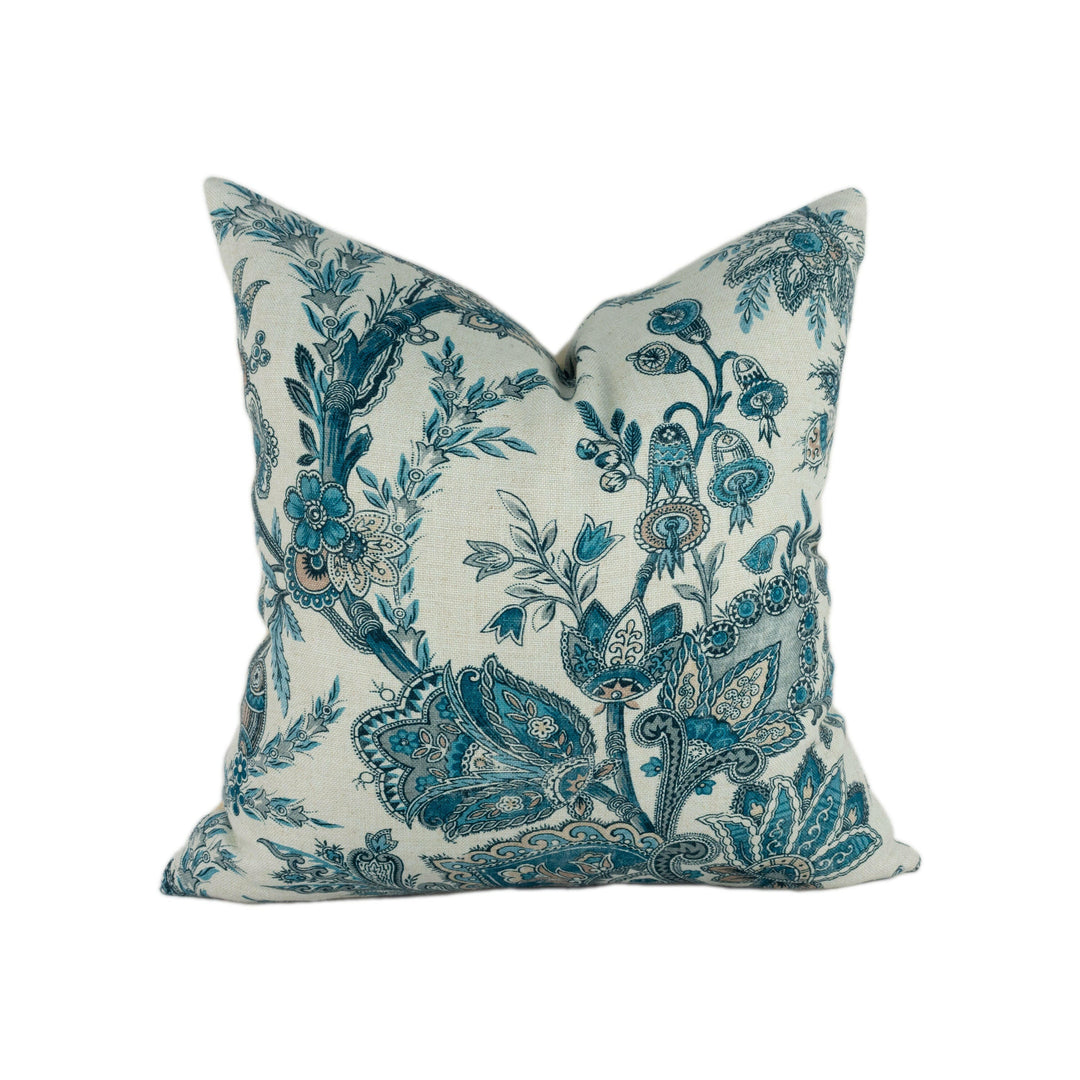 GP & J Baker - Jewel Indienne - Blue / Sand - Stunning Cushion Cover Home Decor Throw Pillow.