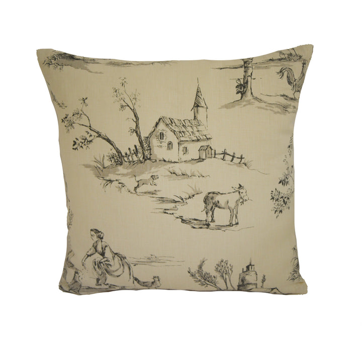 Clarke &amp; Clarke - Helena - Charcoal - Cushion Cover Pillow Throw