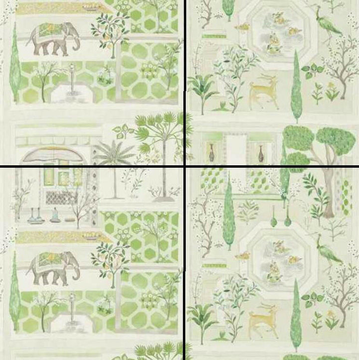 Sanderson - Sultans Garden - Garden Green - Paradise Persian Garden Designer Cushion Cover - Luxury Throw Pillow - Handmade Home Decor.