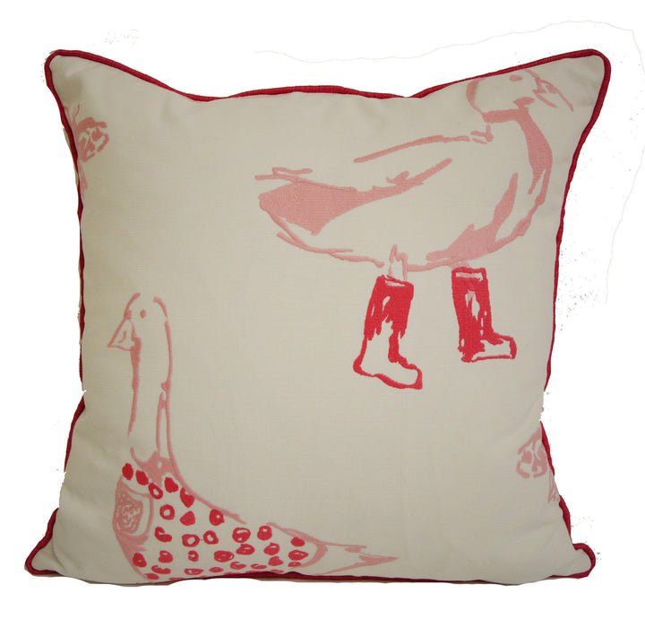 Clarke &amp; Clarke - Jemima - Pink - Stunning Embroidered Cushion Cover Throw Pillow Designer Home Decor.