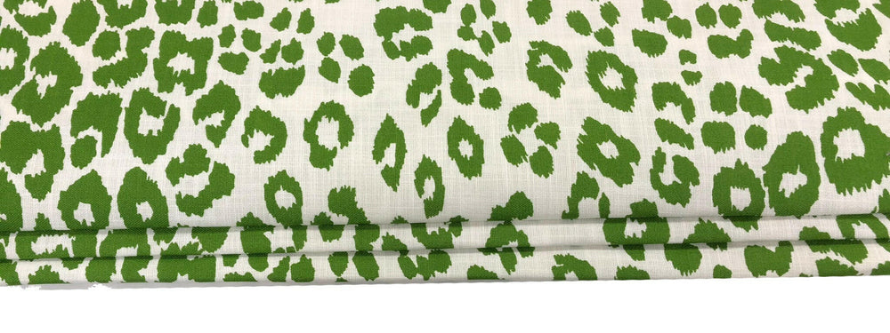 Schumacher - Iconic Leopard II - Green -  Made To Measure Professionally Made Roman Blind.