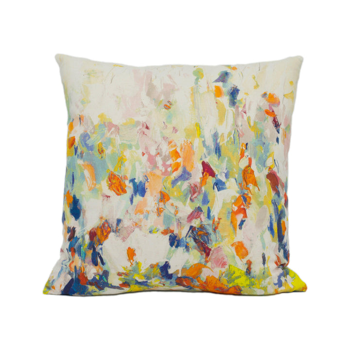 Prestigious - Flower Garden - Fresco - Painterly Abstract Floral Cushion Cover Handmade Throw Pillow Designer Home Décor.