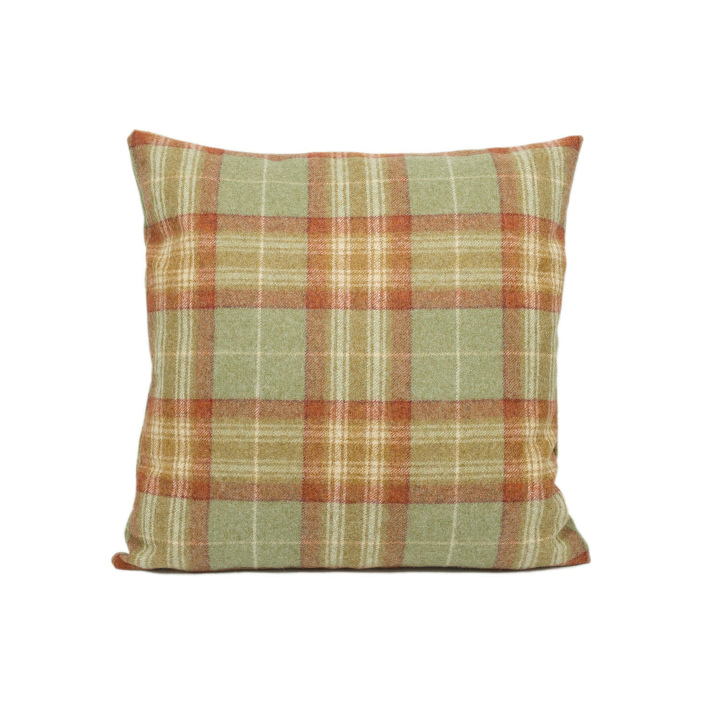 Abraham Moon - Threshfield - Agate - 100% Wool Cushion Cover - Designer Plaid Pillow Cover - Handmade Custom Abraham Moon Pillow.