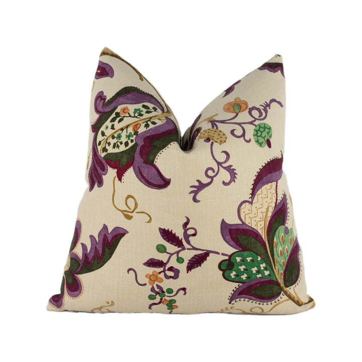 Sanderson - Roslyn - Emerald / Damson - Stunning Designer Cushion Cover Home Décor Throw Pillow.