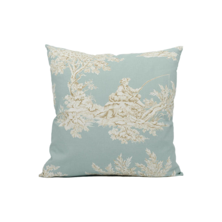 Harlequin - Etienne - Duckegg / Cappuccino / White - Enchanting Toile De Jouy Cushion Cover - Handmade Throw Pillow - Designer Home Décor.