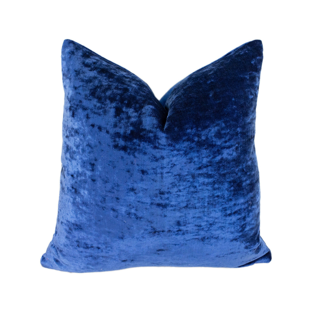 Stunning Blue Designer Crushed Velvet Cushion Cover Home Decor Throw Pillow.