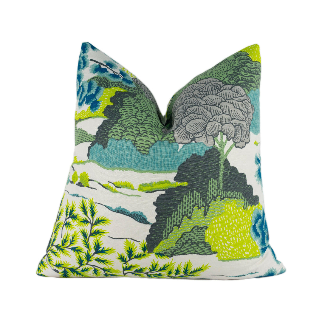 Thibaut - Daintree - Bluemoon - Exotic Australian Japanese Coastal Inspired Designer Cushion Cover - Luxury Throw Pillow - Handmade Home Dec.