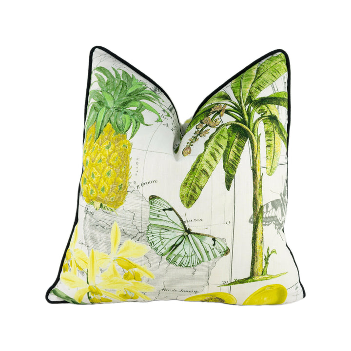 GP & J Baker  - Orinoco - Citrus - Stunning Contrast Piped Designer Cushion Cover Home Décor Throw Pillow.