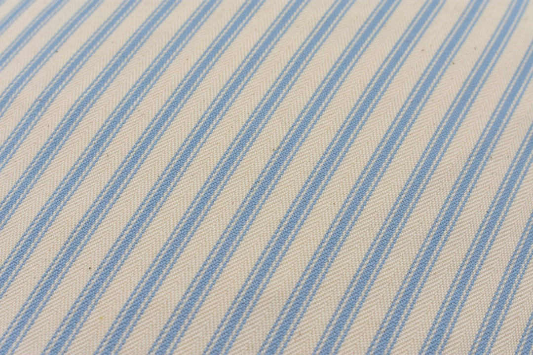 Ian Mankin – Ticking Stripe 1 – Sky – Designer Cotton Ticking Cushion Cover