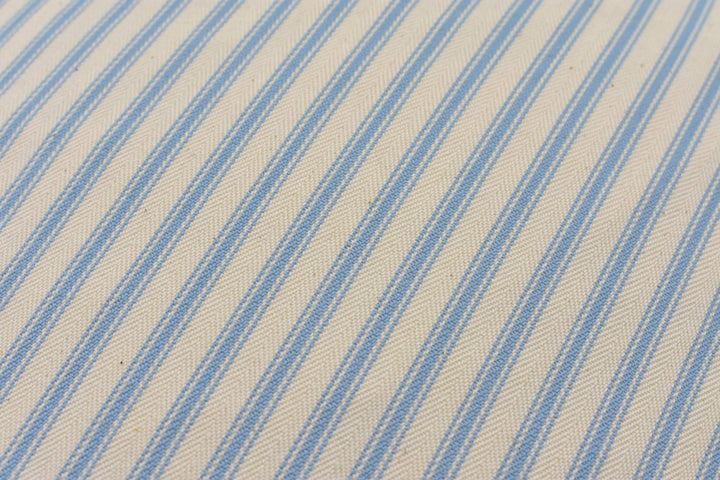 Ian Mankin – Ticking Stripe 1 – Sky – Designer Cotton Ticking Cushion Cover