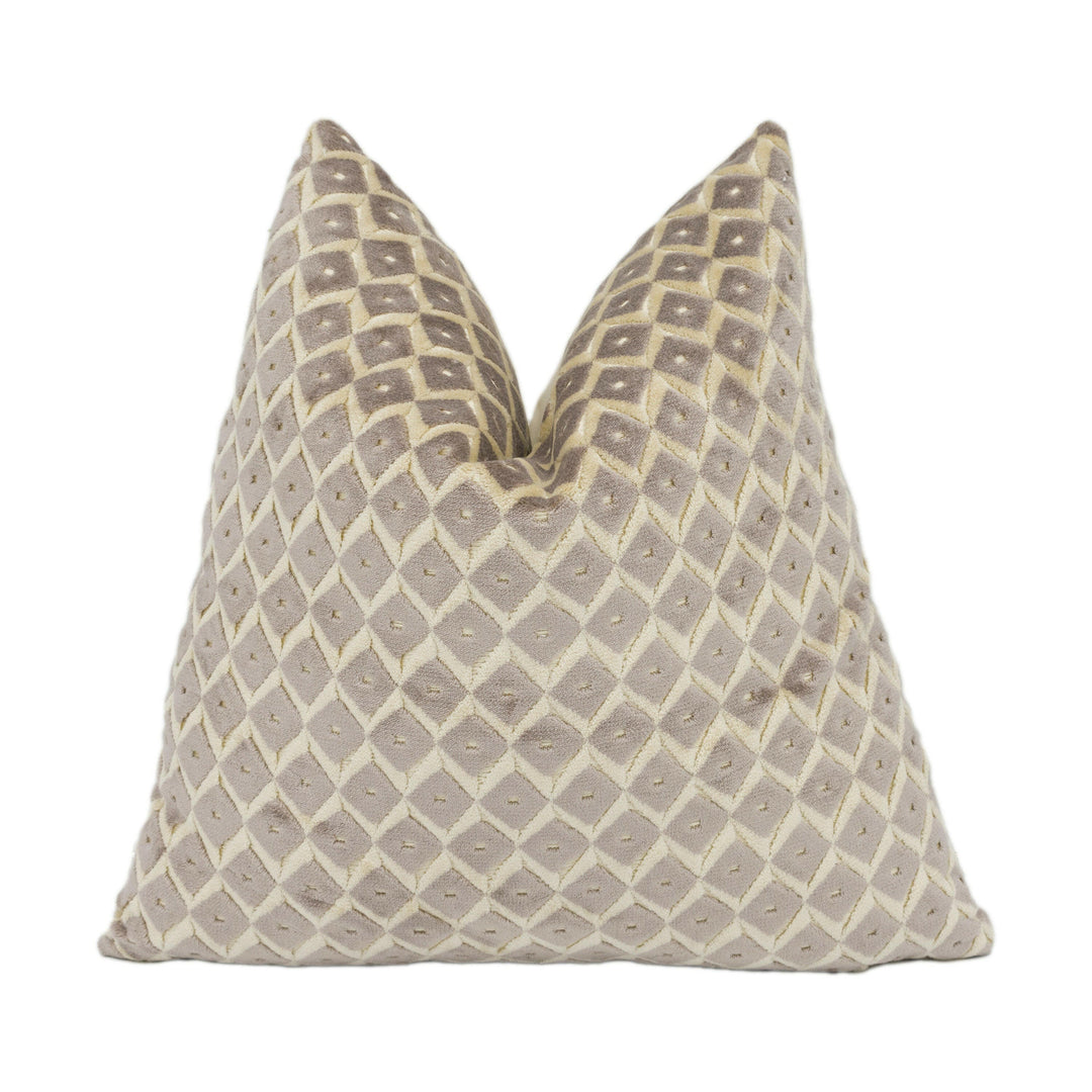 Jane Churchill - Mimosa - Silver - Stunning Designer Velvet Cushion Cover Home Décor Throw Pillow.