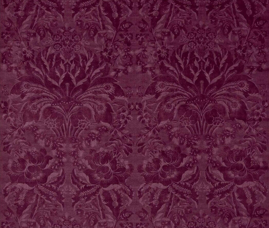 Zoffany - Ducato Velvet - Rubient - Sumptuous Damask Inspired Luxury Velvet Cushion Cover - Handmade Throw Pillow Designer Home Decor.