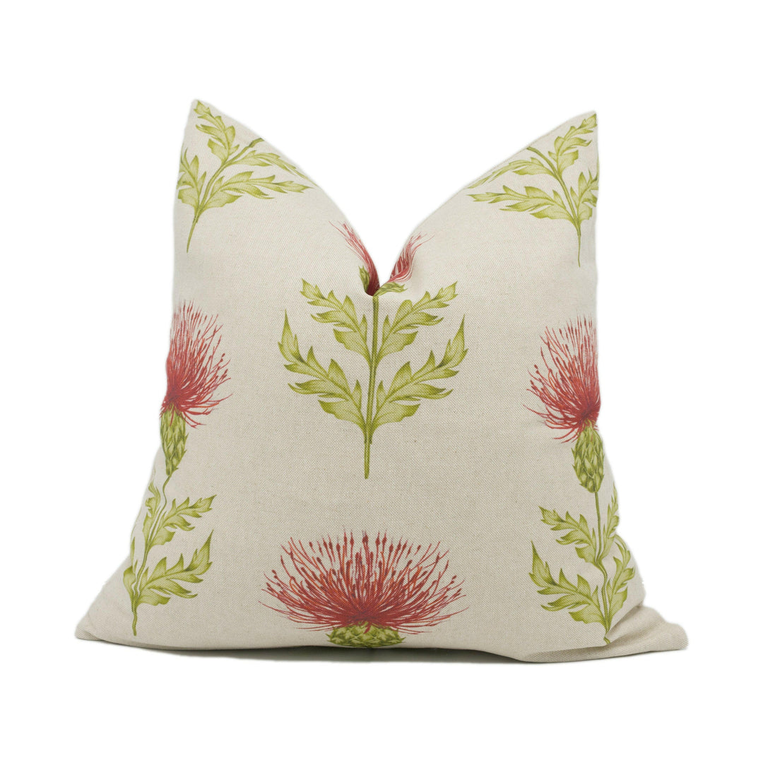 Voyage - Blair - Paprika - Lovely Thistle Cushion Cover Throw Pillow Designer Home Décor.