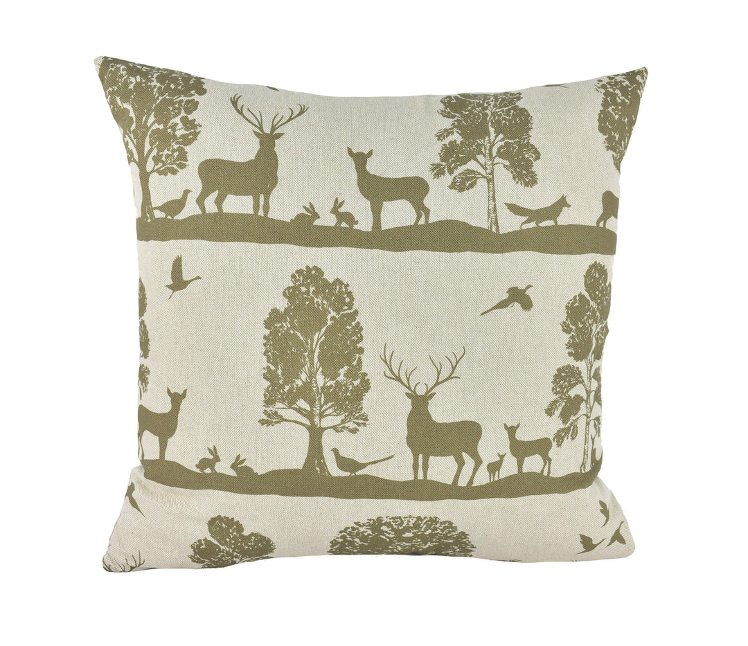 Voyage - Cairngorms - Birch - Wonderful Scottish Highland Fauna & Floral Cushion Cover - Handmade Throw Pillow Designer Home Decor.