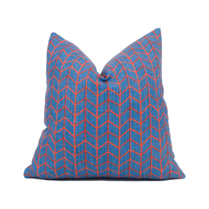 Christopher Farr - Small Way - Berry - Graphic Bold Chevron Stripe Cushion Cover - Handmade Throw Pillow - Designer Home Décor.