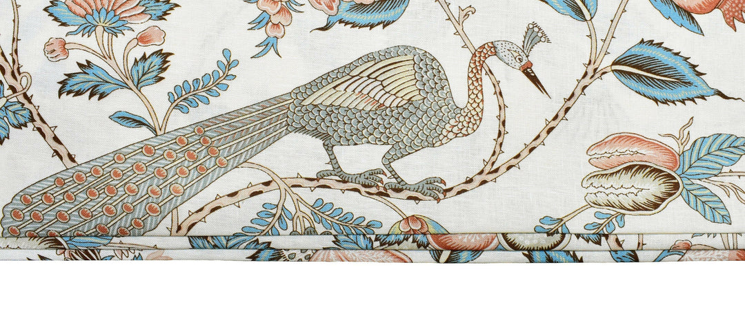Schumacher - Campagne - Peacock & Rouge  - Made To Measure Professionally Made Roman Blind.