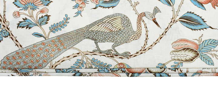Schumacher - Campagne - Peacock & Rouge  - Made To Measure Professionally Made Roman Blind.