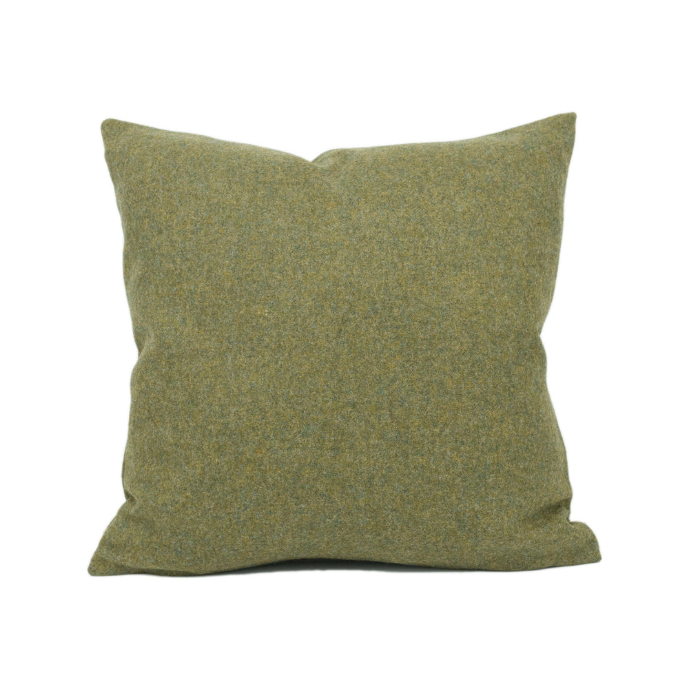 Abraham Moon - Earth - Fern - 100% Wool Cushion Cover - Designer Plaid Pillow Cover - Handmade Custom Abraham Moon Pillow.