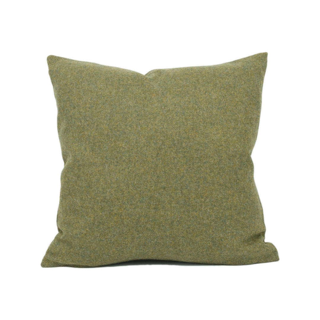 Abraham Moon - Earth - Fern - 100% Wool Cushion Cover - Designer Plaid Pillow Cover - Handmade Custom Abraham Moon Pillow.