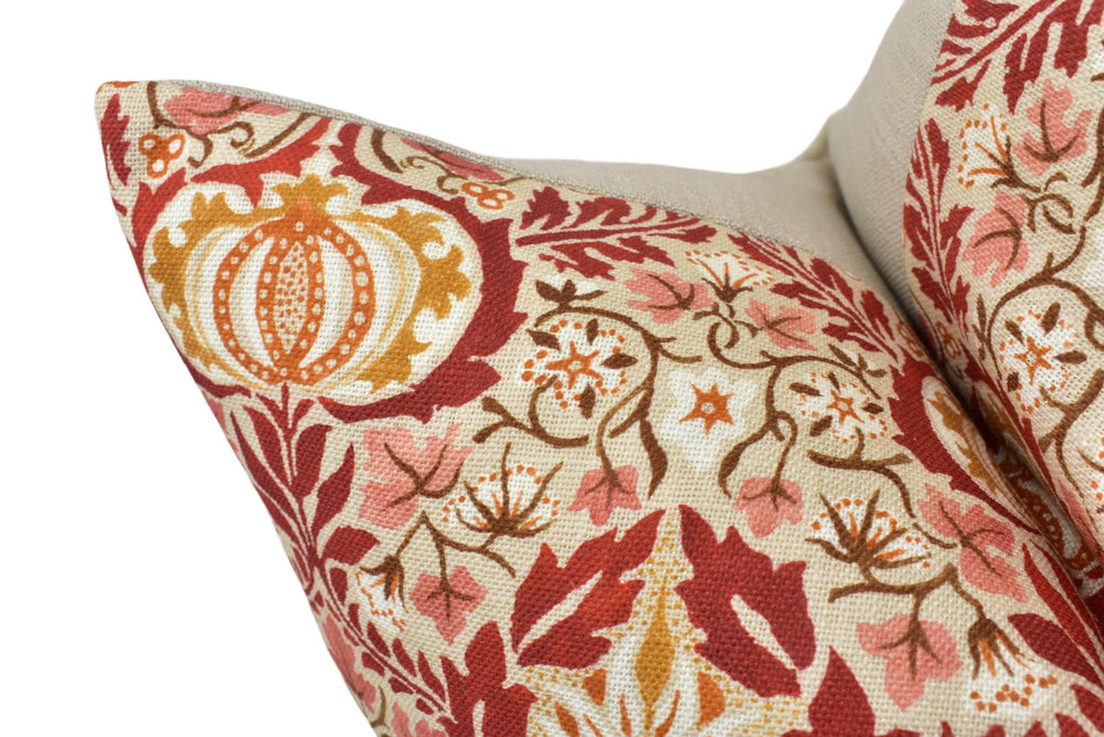 William Morris - Little Chintz - Russet - Classic Morris Indian Inspired Pomegranate Designer Cushion Cover- Luxury Throw Pillow - Scatter.