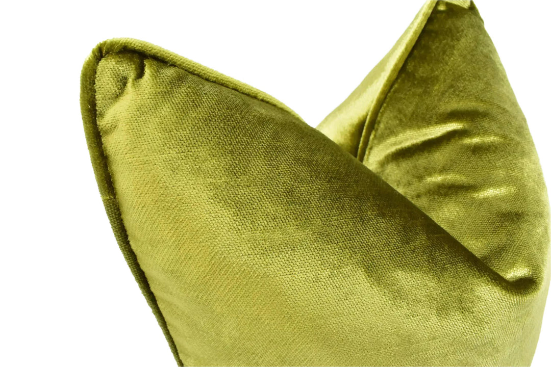 Clarke &amp; Clarke - Allure - Chartreuse - Plush Velvet Statement Cushion