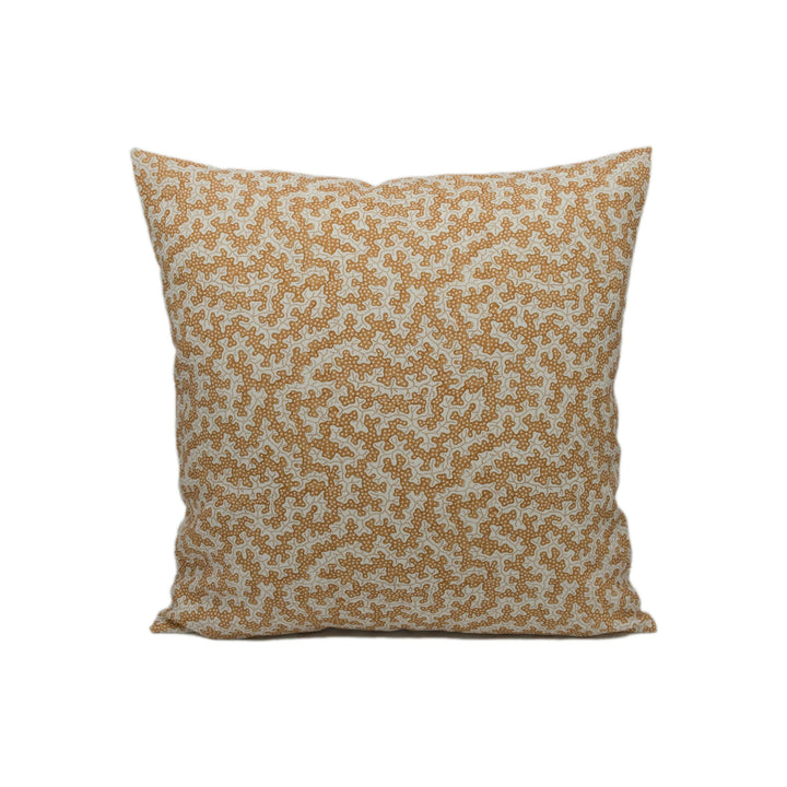 Sanderson - Truffle - Sandstone - Interesting Small Scale Dotted Mushroom Designer Cushion Cover - Handmade Throw Pillow - Luxury Home Décor.