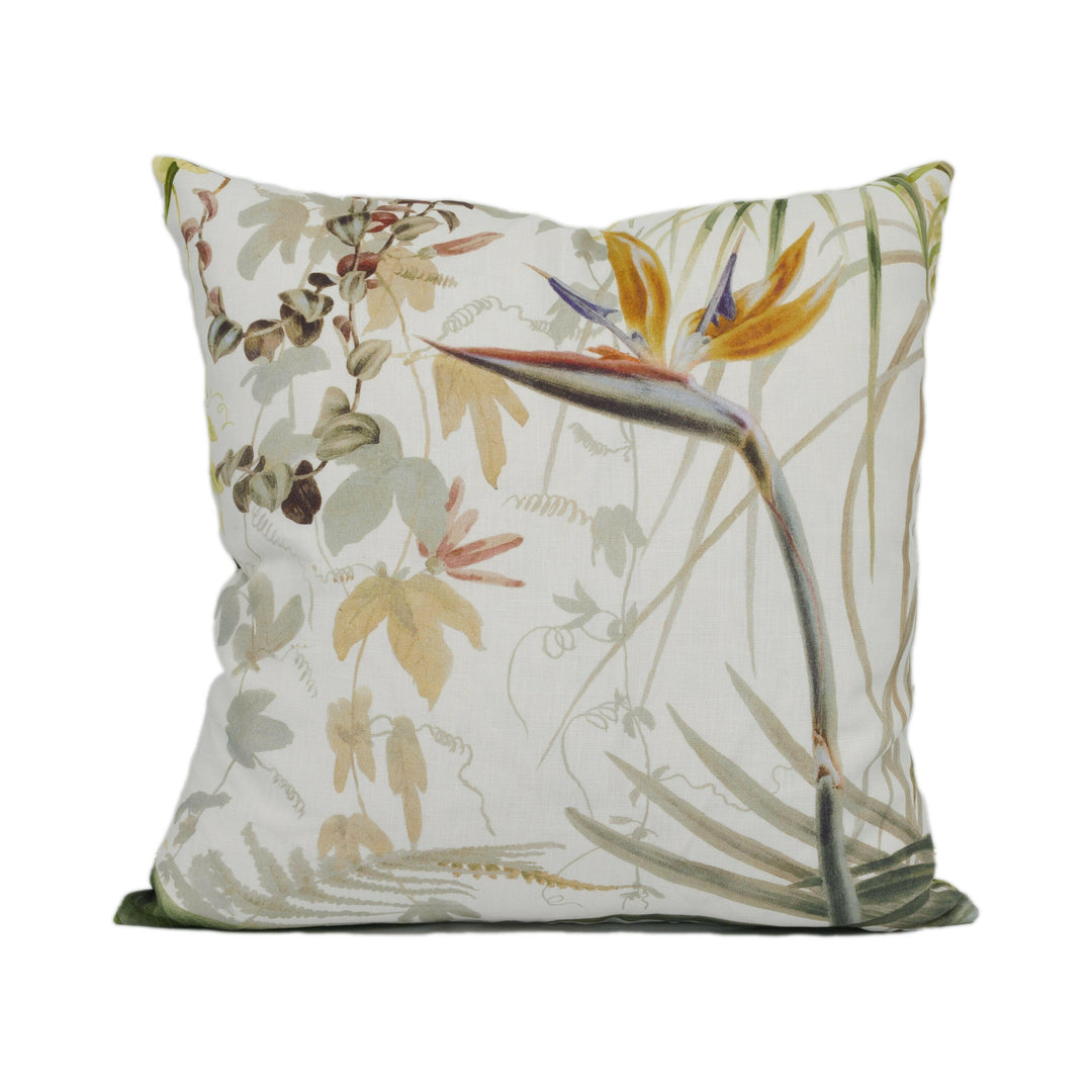 Zoffany - Paradise Row - Evergreen - Exotic Tropical Floral Cushion Cover - Handmade Throw Pillow - Designer Home Décor.