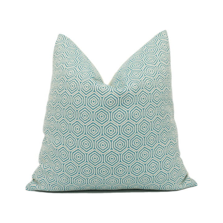 Clarke &amp; Clarke - Lunar - Jade - Woven Scandinavian Style Geometric Cushion Cover - Handmade Throw Pillow - Designer Home Décor