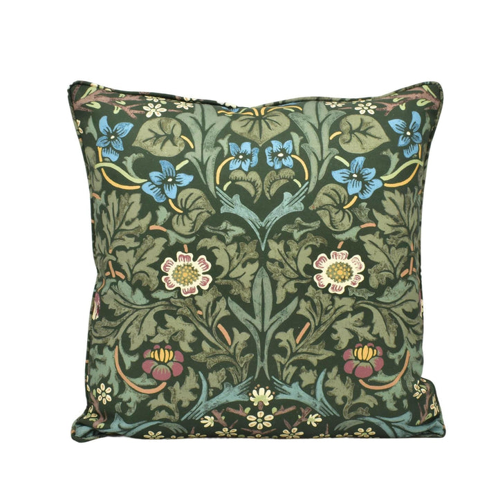 William Morris - Blackthorn - Green - Spectacular Classic Morris Handprint Style Designer Cushion Cover - Luxury Throw Pillow Handmade Home.